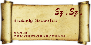 Szabady Szabolcs névjegykártya